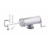 Masina Manuala de Facut Carnati EMC ONSHOP&reg;, Capacitate 3 lbs (1.5 kg), Prindere cu Ventuza, Corp din Aluminiu, 3 Palnii, Argintiu