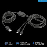 Trust GXT 222 Duo Charge&amp;Play Cable PS4