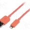 Cablu mufa Apple Lightning, USB A mufa, USB 2.0, lungime 1m, roz, LOGILINK - UA0200