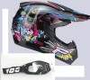 Casca Moto Atv Cross Enduro Downhill Oem + Ochelari, Policarbonat ABS, Marimi XS-XXL