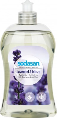 Detergent vase lichid bio lavanda si menta 500 ml Sodasan foto