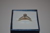 Inel Logodna Solitaire Aur Alb 18K, Diamant 0.14ct, Claritate VS1-VS2, Marimea 52, Franta