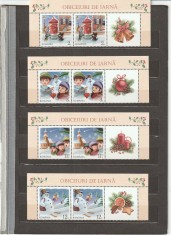 ROMANIA 2018 LP 2223 OBICEIURI DE IARNA TRIPTIC CU VINIETA MNH NESTAMPILAT
