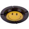 Scrumiera Metalica, Model Smile, Negru/ Galben, 14x2cm
