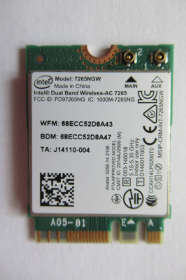 wireless intel dual band AC-7265 NGW foto