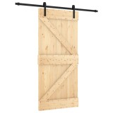 Cumpara ieftin Usa glisanta cu set de feronerie 95x210 cm, lemn masiv de pin