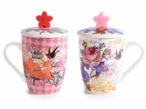 Cumpara ieftin Set 4 cani portelan 8x10.5 cm, 350 ml