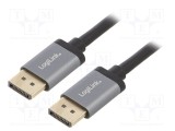 Cablu DisplayPort 1.2 HDCP 1.3 2m Negru Aluminiu LOGILINK