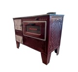 Soba Cizma L Lemne Spor Plita Cuptor Ler Masina Gatit Neagra Bucatarie 7kW Evacuare DREAPTA + LIVRARE GRATUITA