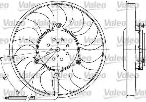 Ventilator, radiator AUDI A4 (8EC, B7) (2004 - 2008) VALEO 698612