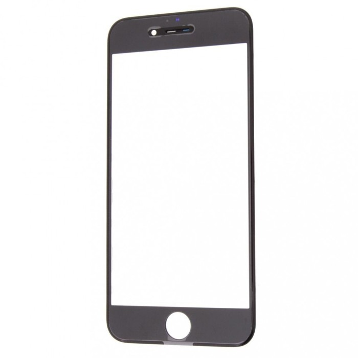 Geam Sticla + OCA iPhone 6, Complet, Negru