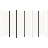 Cumpara ieftin Paravan camera cu 6 panouri, alb, 300 x 180 cm