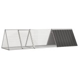 Cumpara ieftin Cusca pentru iepuri, antracit, 302,5x80,5x71 cm, otel galvanizat