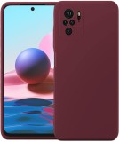 Husa Silicon Silk Touch compatibila cu Xiaomi Redmi Note 10 / 10s, interior catifea, Visiniu, Oem