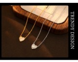 Cumpara ieftin Colier Argint 925 rodiat , Inima cu Sidef Natural (Mother of Pearl)