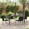 VidaXL Set de masă pentru grădină 5 pcs Negru Rattan poli 3379054
