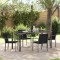 vidaXL Set de masă pentru grădină 5 pcs Negru Rattan poli 3379054