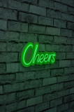 Decoratiune luminoasa LED, Cheers, Benzi flexibile de neon, DC 12 V, Verde, Neon Graph