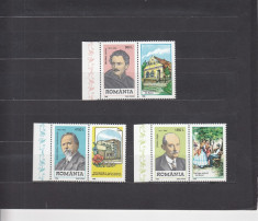 ROMANIA 1998 LP 1463 a PERSONALITATI GERMANE DIN BANAT SERIE CU VINIETE MNH foto