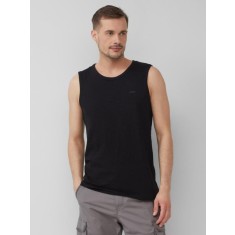 s.Oliver Tricou barbati din bumbac fara maneci, Regular fit, Negru (Marime: M)
