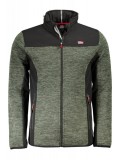 Jacheta barbati, cu 2 buzunare exterioare, fara gluga, cu logo, verde, L