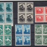 ROMANIA 1934 LP 98 JAMBOREEA NATIONALA SIBIU BLOCURI DE 4 MNH