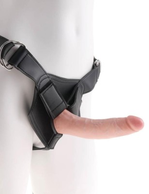 Ham Strap-On Cu Dildo King Cock, Natural, 18 cm foto