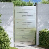 Cumpara ieftin Poarta de gradina 85 x 144 cm Otel inoxidabil Argintiu Blocat