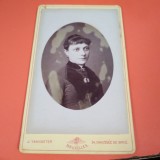 Cumpara ieftin FOTO PORTRET FEMEIE ANII 1900 VECHI PE CARTON GROS 10 / 7 CM DE COLECTIE RARA!