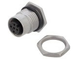 Conector M12 mamă, 5 pini, metal