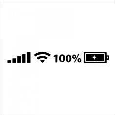 Sticker Auto Semnal Battery Wi-Fi , Design Tech Urban