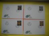 HOPCT PLIC FDC S NR 329 SET 4 FDC -FLORA SPONTANA 1981 -LIECHTENSTEIN -NECIRCULAT