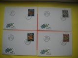 HOPCT PLIC FDC S NR 329 SET 4 FDC -FLORA SPONTANA 1981 -LIECHTENSTEIN -NECIRCULAT