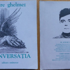 Petre Ghelmez, Conversatia, 1981, ed. 1, autograf catre Teodor Coman, exemplar 1
