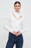 Morgan pulover femei, culoarea alb, light, cu turtleneck