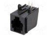 Conector TE Connectivity RJ11 4 pini Cat 3 ecranat cu blocare panou pentru PCB