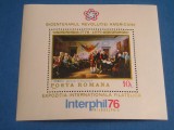 A11 TX4 5 - 1976 - Bicentenarul revolutiei americane - colita dantelata, Arta, Nestampilat
