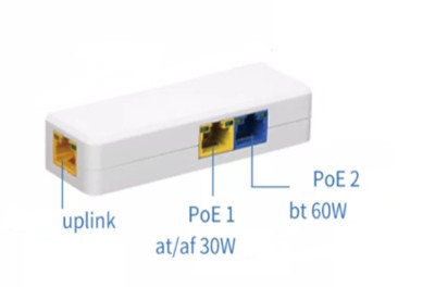 Modul cu retransmitere PoE Cascade 60W POE-69P30F SafetyGuard Surveillance foto