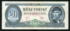 t362 UNGARIA BANCNOTA DE 20 FORINT 1975 GHEORGHE DOJA XF
