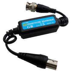 Izolator semnal video si video balun, conector cu BNC(t)-BNC(m)