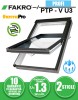 Fereastra Mansarda PVC FAKRO PTP-V U3, 2 Sticle, Clapeta Ventilatie, TopSafe, Garantie 10 Ani, Deschidere Mediana