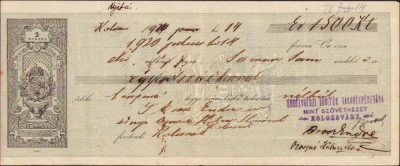 A691 Cambie, Cluj, 1920, formular austro-ungar foto