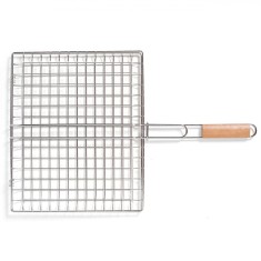 Grătar Metalic BBQ, 40x33cm, M&acirc;ner Lemn, Cromat