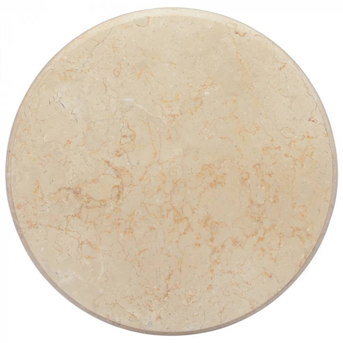 vidaXL Blat de masă, crem, &Oslash;50x2,5 cm, marmură