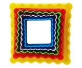 Set 5 forme patrate pentru biscuiti, 5 dimensiuni, polipropilena