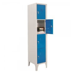 DULAP VESTIAR METALIC CU PICIOARE SI 4 compartimente 170/04, 350x500x1800 mm (LxlxH), usi color