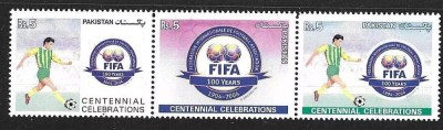 Pakistan 2004 - Fotbal, centenar FIFA, sport, serie neuzata foto