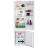 Combina frigorifica incorporabila Beko BCSA306E4ZSN, 298 l, HarvestFresh, Everfresh+, Raft sticle, Compresor ProSmart Inverter, Display touch control,
