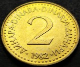 Cumpara ieftin Moneda 2 DINARI / DINARA - RSF YUGOSLAVIA, anul 1982 *cod 2028, Europa