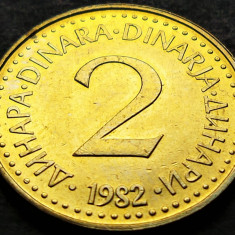 Moneda 2 DINARI / DINARA - RSF YUGOSLAVIA, anul 1982 *cod 2028